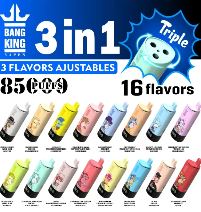 Kit jetable Bang King Triple 85K 3in1 (85000 Puffs)