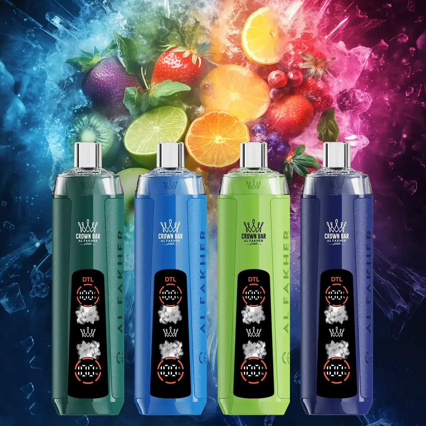 Kit jetable AL Fakher Crown Bar 8000 Crystal Dual Mode