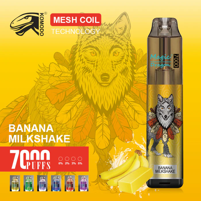 Kit jetable rechargeable Komodo Magic Dragon 7000 bouffées 16ml (10 pièces/paquet)