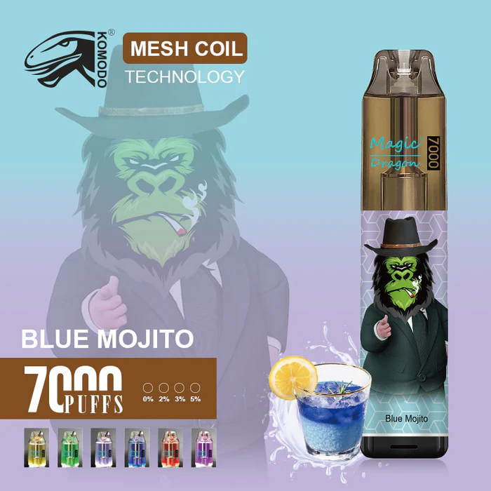 Kit jetable rechargeable Komodo Magic Dragon 7000 bouffées 16ml (10 pièces/paquet)