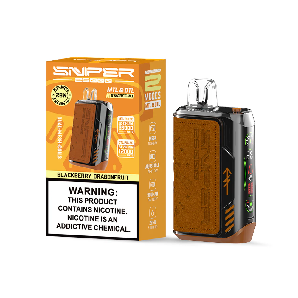 Kit jetable rechargeable Vapmod Sniper 25000 Puffs