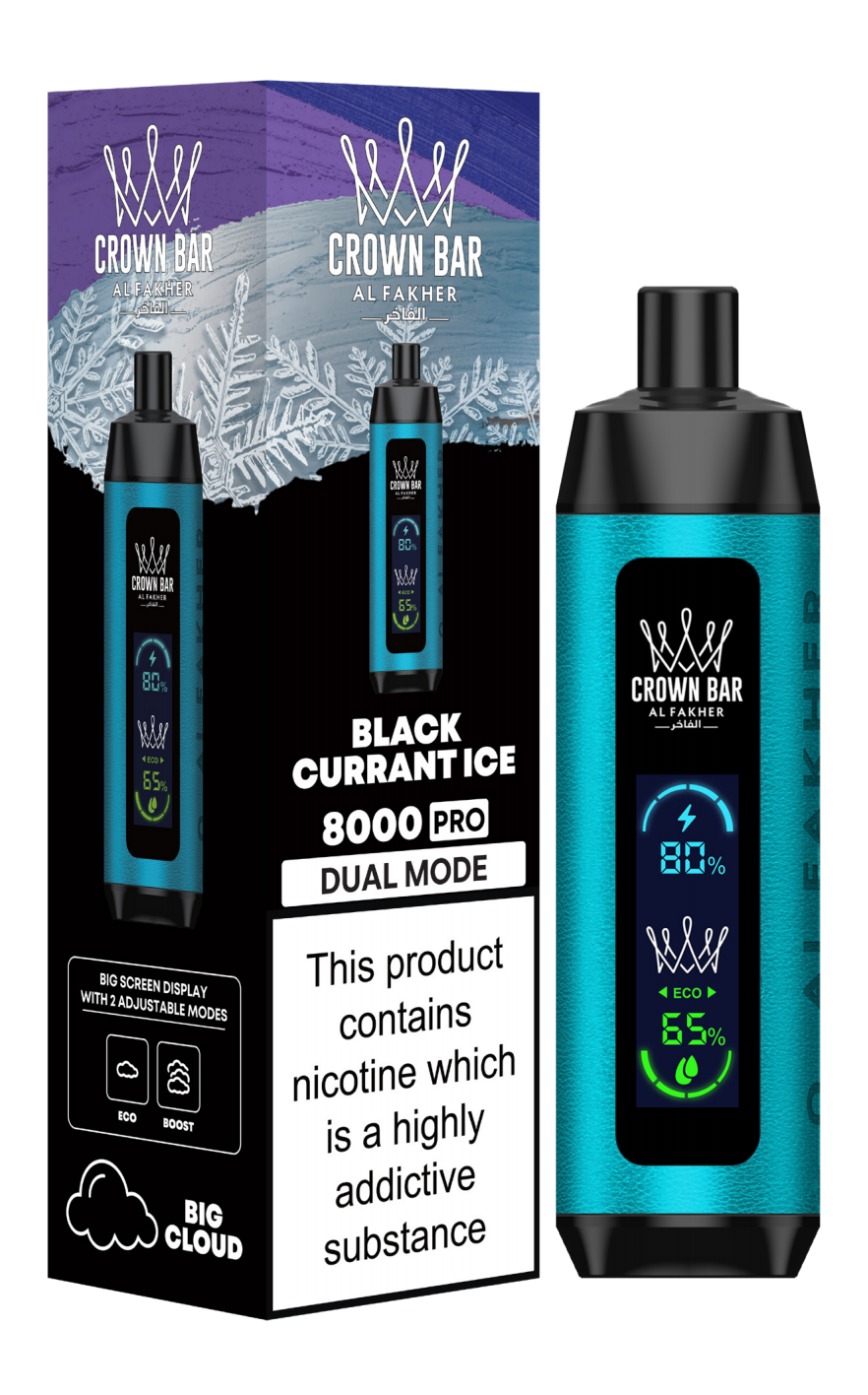 Kit jetable rechargeable Al Fakher Crown Bar 8000 Pro Dual Mode (Big Cloud)