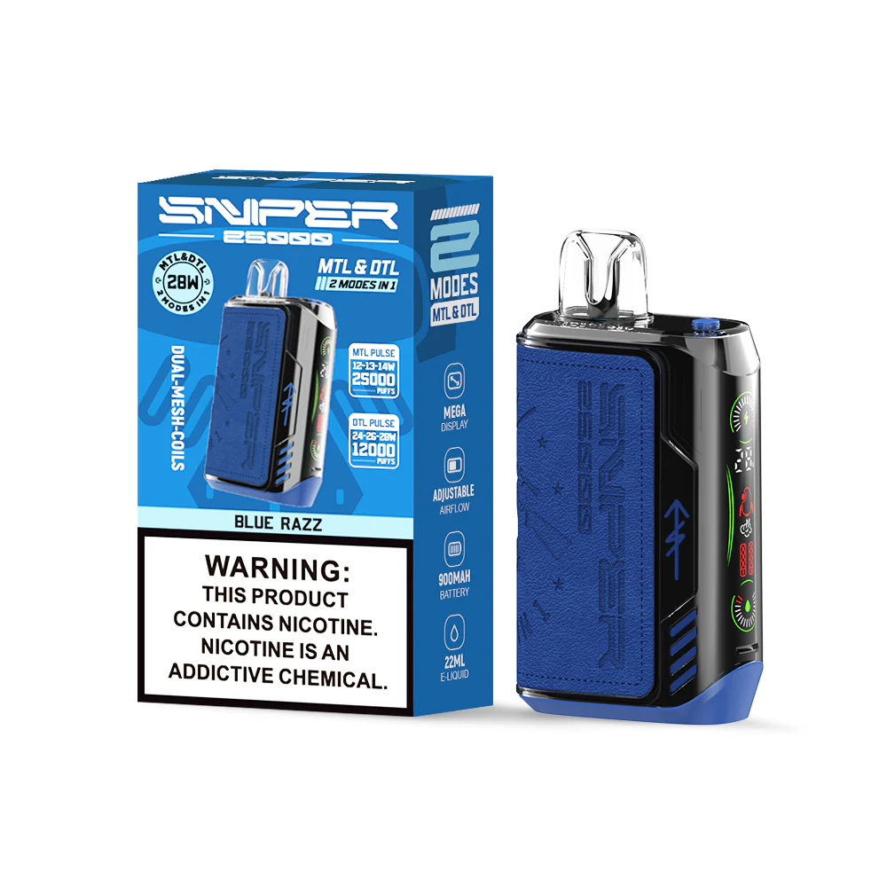 Kit jetable rechargeable Vapmod Sniper 25000 Puffs