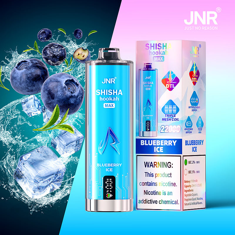 Kit jetable JNR Shisha Hookah Max 22000 Puffs DTL