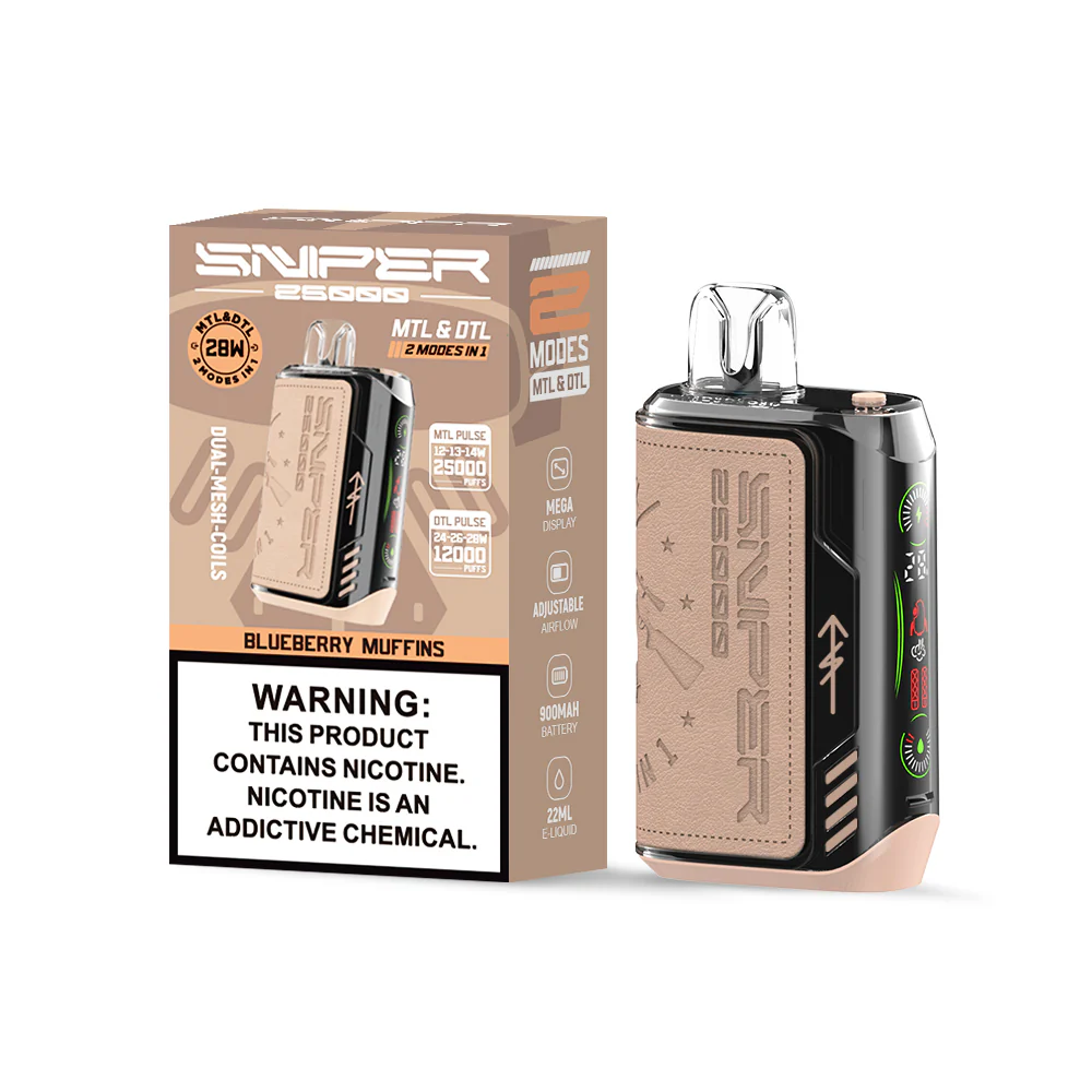 Kit jetable rechargeable Vapmod Sniper 25000 Puffs