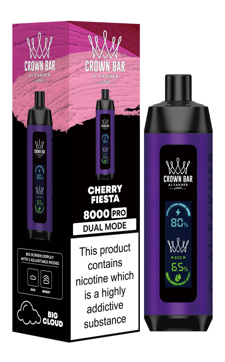 Kit jetable rechargeable Al Fakher Crown Bar 8000 Pro Dual Mode (Big Cloud)