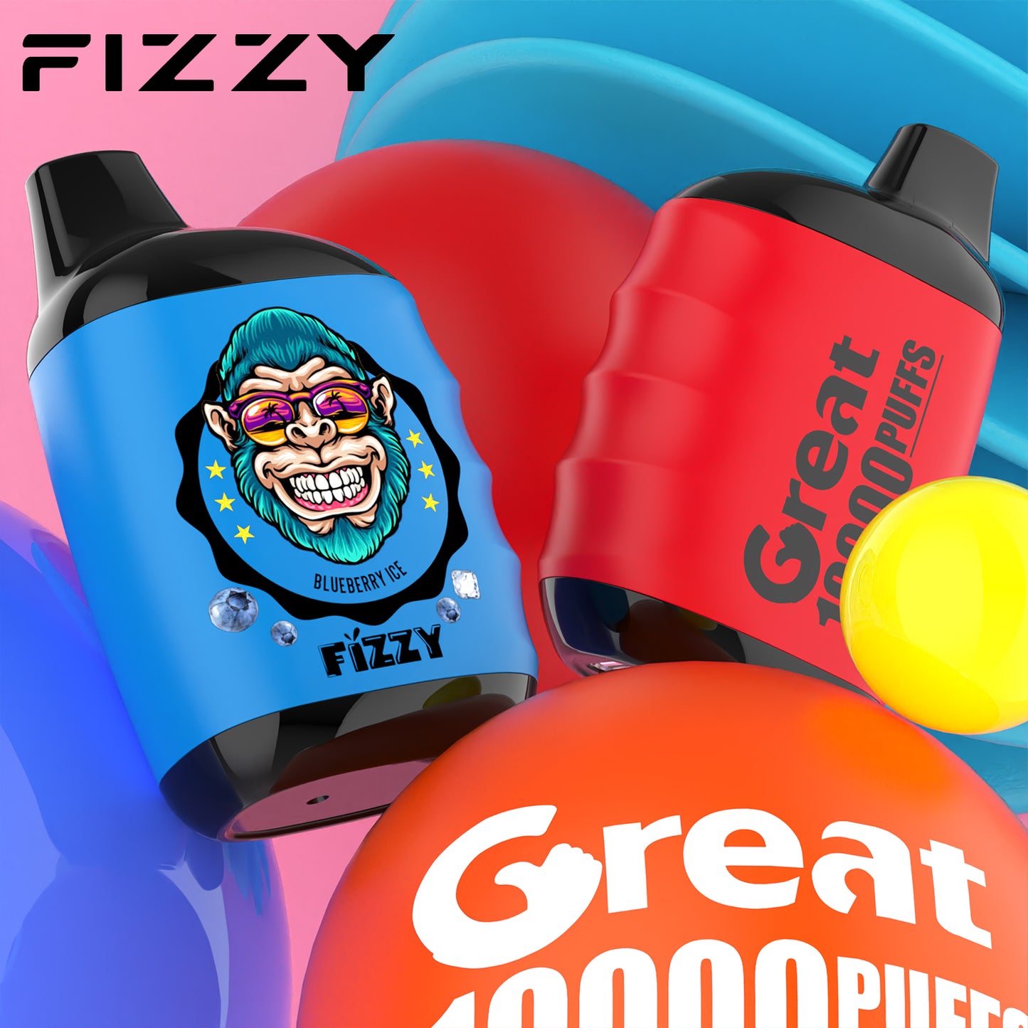 Kit jetable rechargeable Fizzy GREAT 10000 Puffs