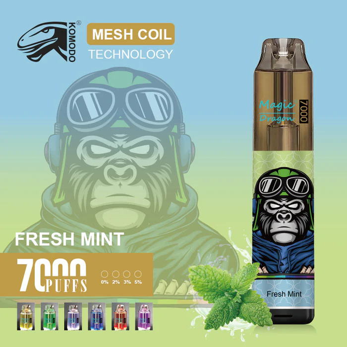Kit jetable rechargeable Komodo Magic Dragon 7000 bouffées 16ml (10 pièces/paquet)