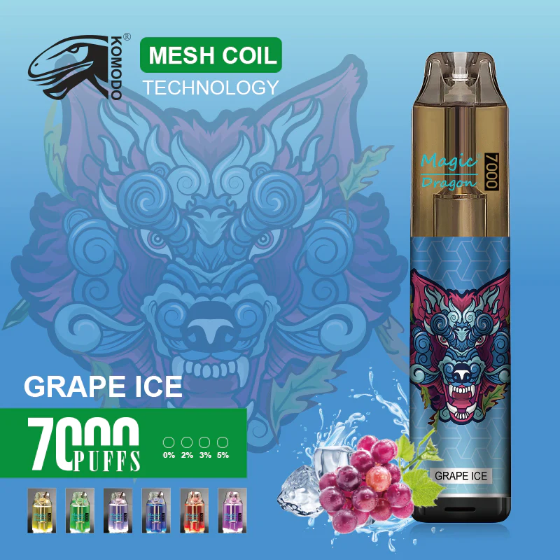 Kit jetable rechargeable Komodo Magic Dragon 7000 bouffées 16ml (10 pièces/paquet)