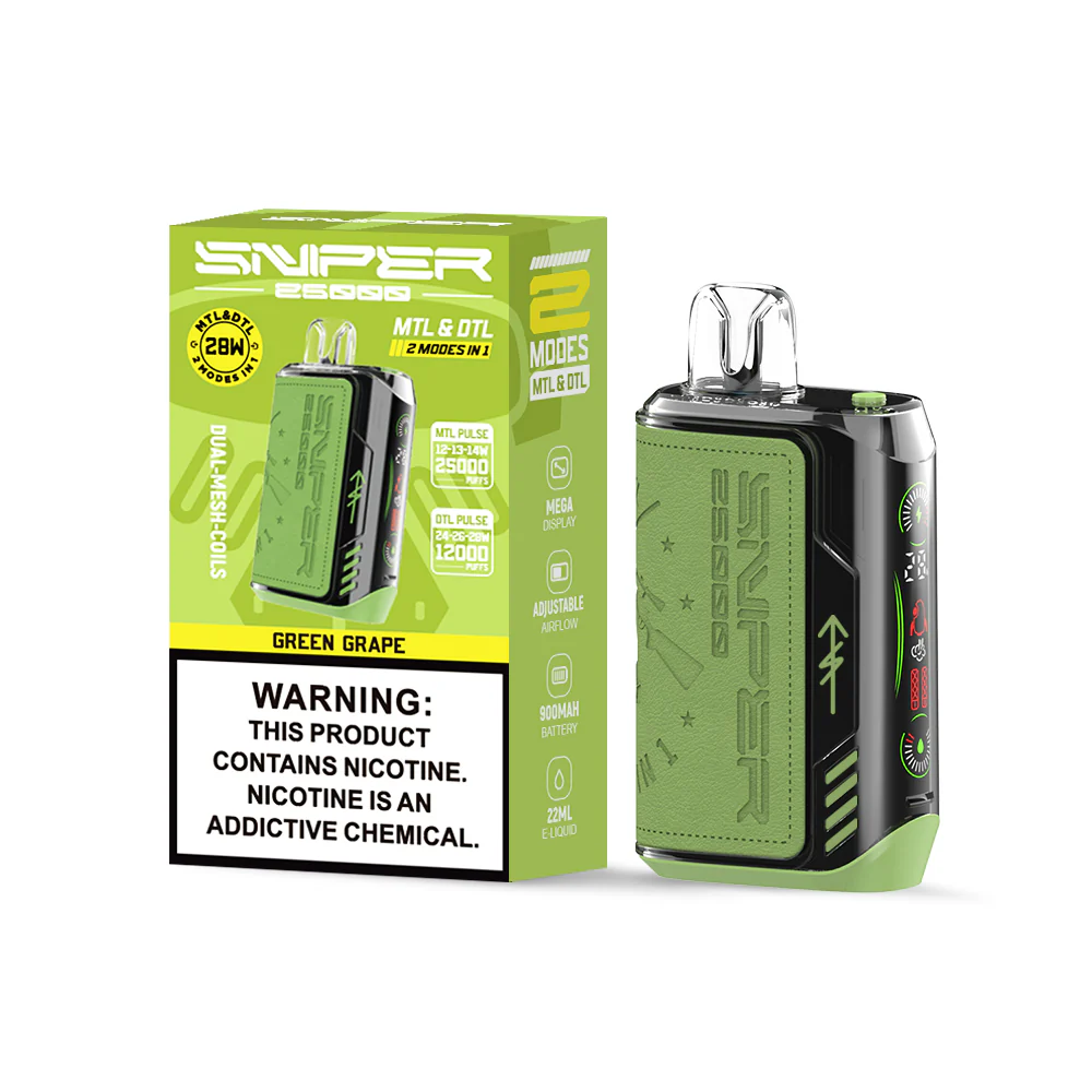 Kit jetable rechargeable Vapmod Sniper 25000 Puffs