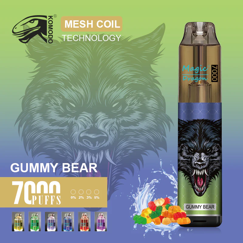 Kit jetable rechargeable Komodo Magic Dragon 7000 bouffées 16ml (10 pièces/paquet)