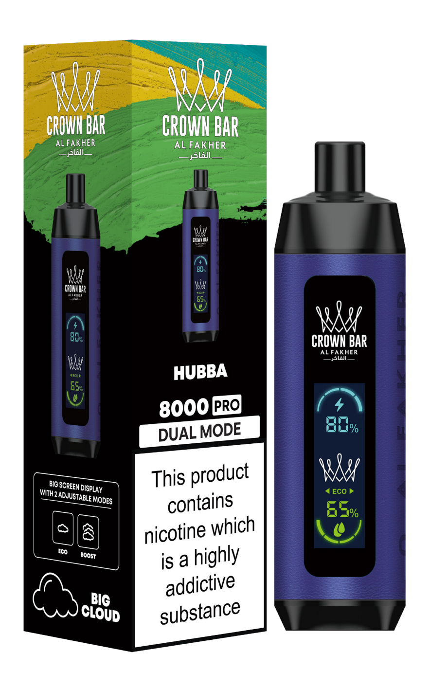 Kit jetable rechargeable Al Fakher Crown Bar 8000 Pro Dual Mode (Big Cloud)