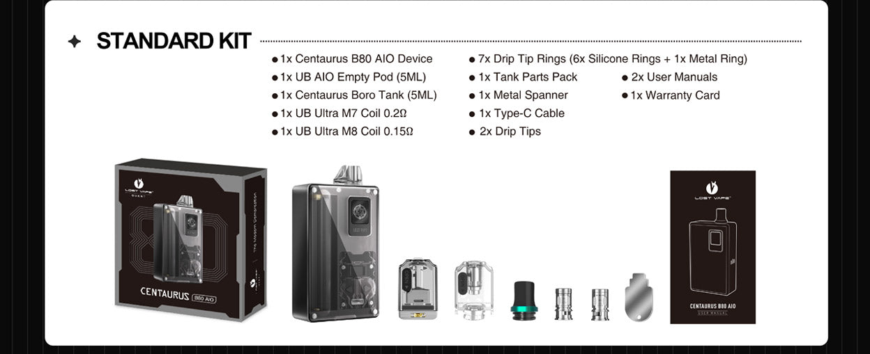 Kit Lost Vape Centaurus B80 AIO Pod 5ml