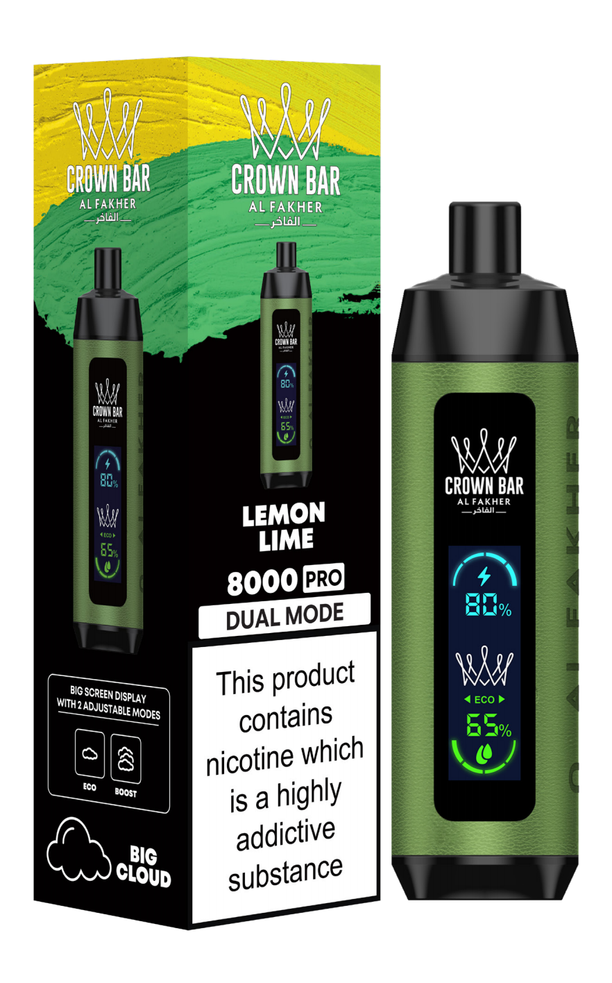 Kit jetable rechargeable Al Fakher Crown Bar 8000 Pro Dual Mode (Big Cloud)