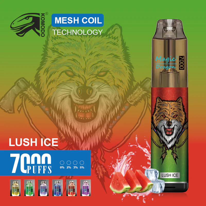 Kit jetable rechargeable Komodo Magic Dragon 7000 bouffées 16ml (10 pièces/paquet)