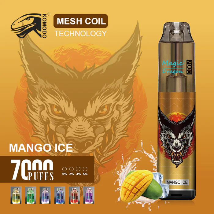 Kit jetable rechargeable Komodo Magic Dragon 7000 bouffées 16ml (10 pièces/paquet)