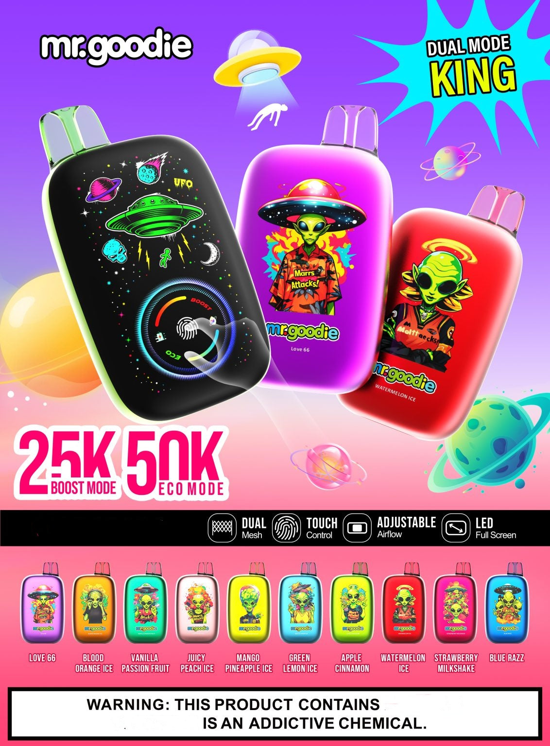 Kit jetable Mr.Goodie Dual Mode King 50K (50000 puffs)
