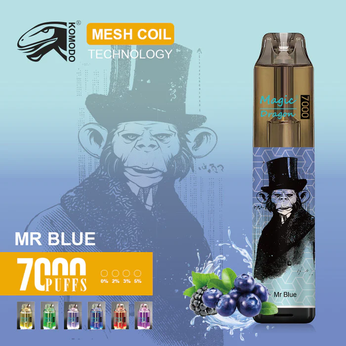 Kit jetable rechargeable Komodo Magic Dragon 7000 bouffées 16ml (10 pièces/paquet)