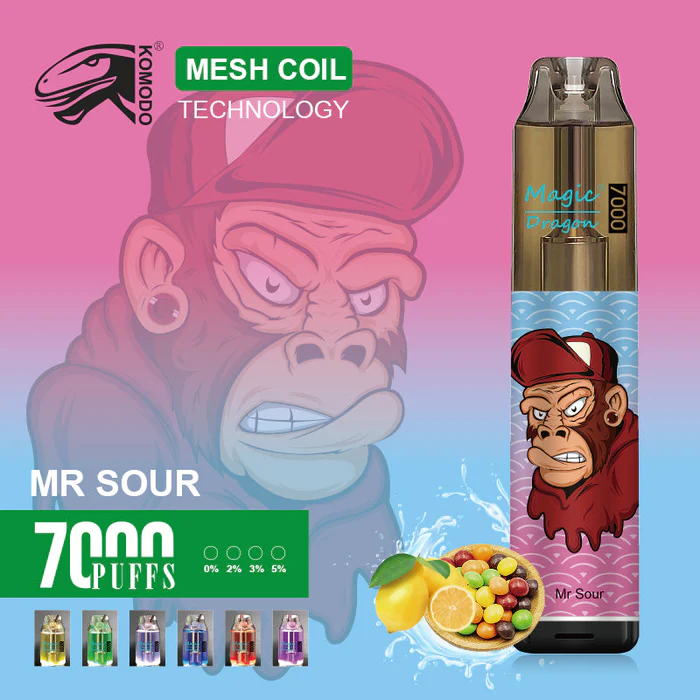 Kit jetable rechargeable Komodo Magic Dragon 7000 bouffées 16ml (10 pièces/paquet)