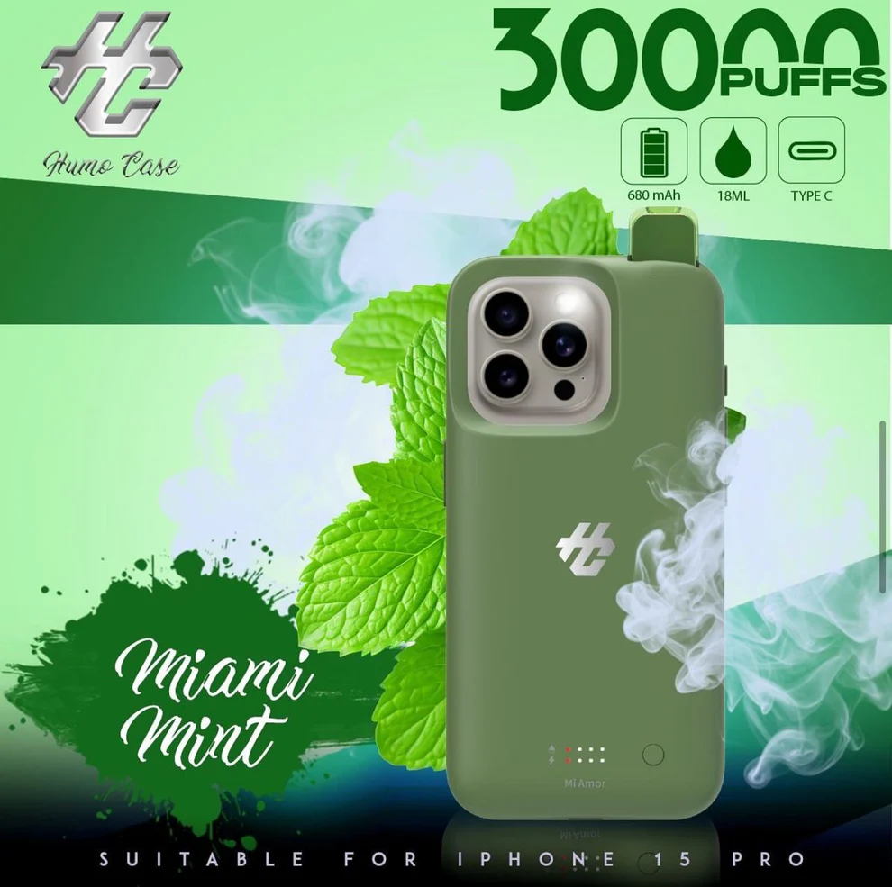 Kit jetable Humo Case iPhone 15 Pro 30K Puffs (30000 Puffs)