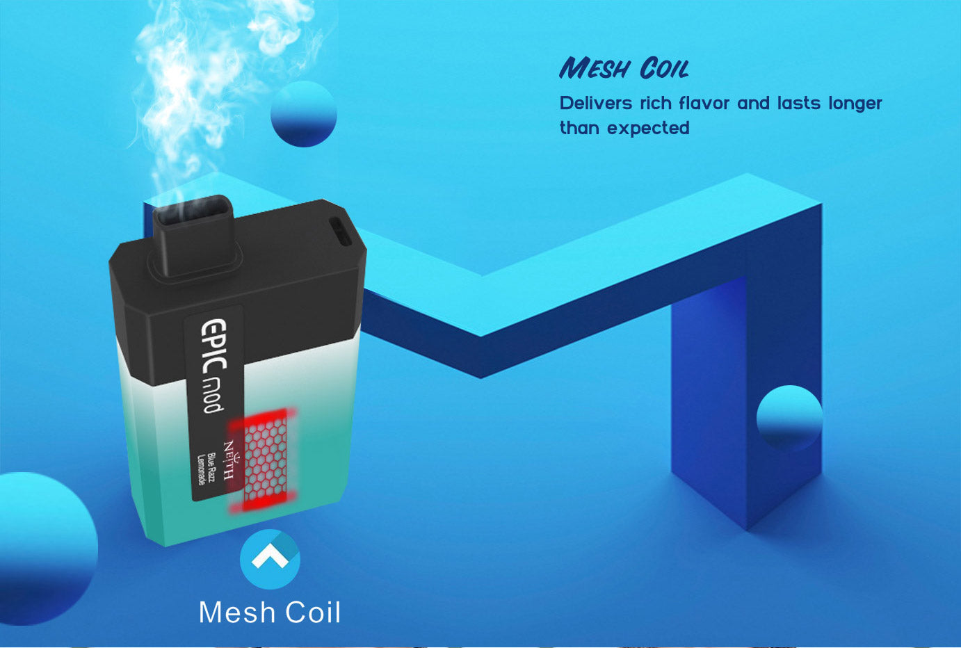 NEITH EPICMOD 5500 PUFF Cigarette électronique jetable kit rechargeable 650mAh 14ml (20mg)