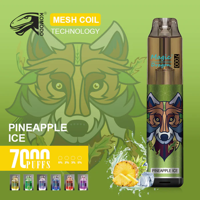 Kit jetable rechargeable Komodo Magic Dragon 7000 bouffées 16ml (10 pièces/paquet)