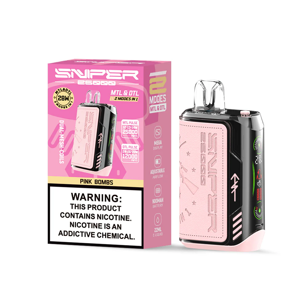 Kit jetable rechargeable Vapmod Sniper 25000 Puffs