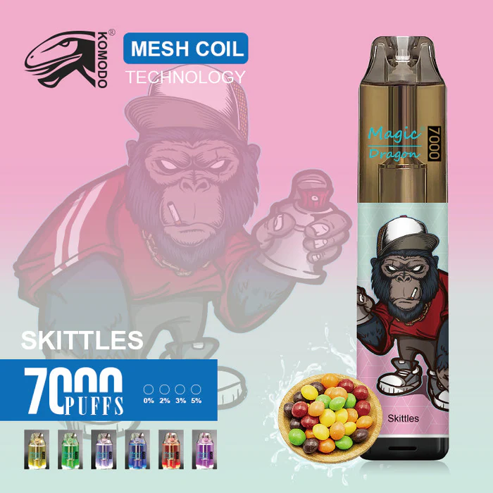 Kit jetable rechargeable Komodo Magic Dragon 7000 bouffées 16ml (10 pièces/paquet)