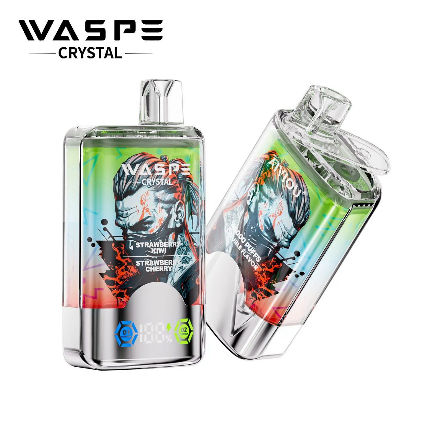 Kit jetable WASPE Crystal 40000 Puffs (double saveur)