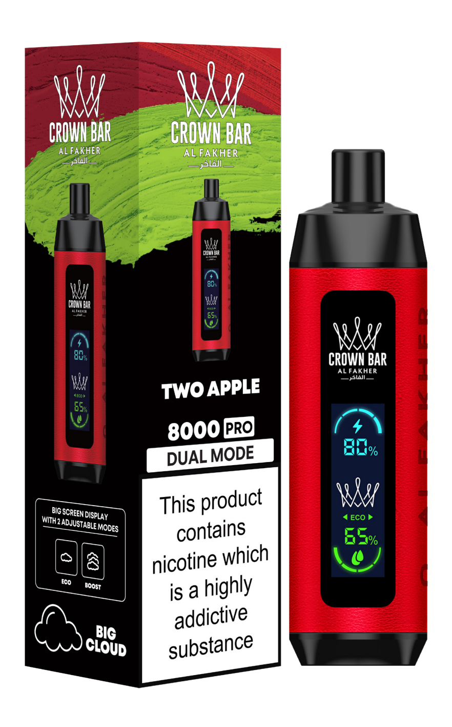 Kit jetable rechargeable Al Fakher Crown Bar 8000 Pro Dual Mode (Big Cloud)
