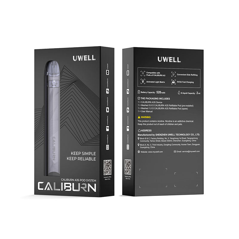Kit de pod Uwell Caliburn A3S 520mAh