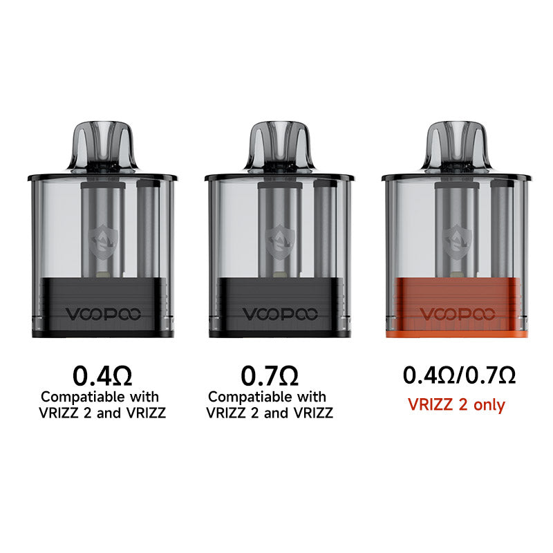 VOOPOO Vrizz Pod Cartouche V2 pour kit Vrizz 2, kit Vrizz 15 ml (2 pièces/paquet)