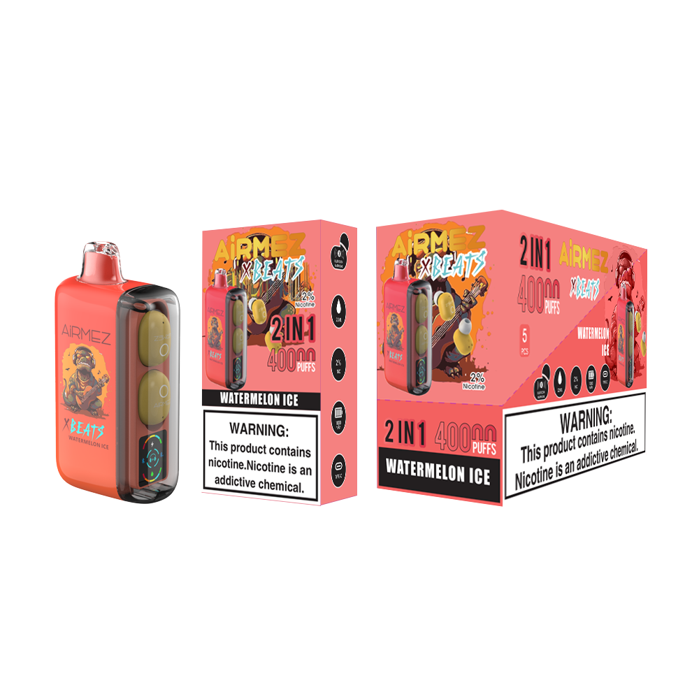 Kit jetable AiRMEZ Xbeats 50000 50K Puffs avec écouteurs TWS