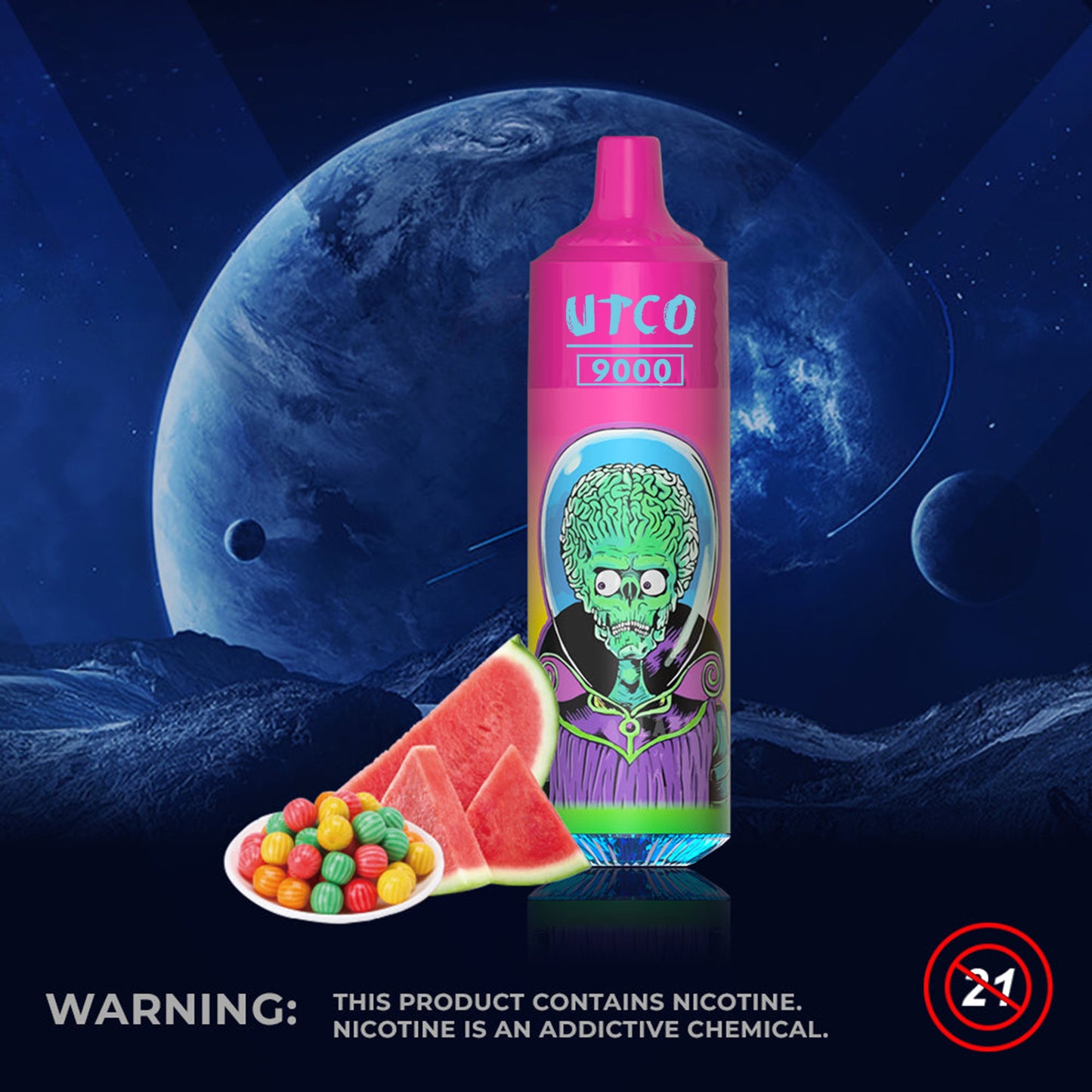Kit UTCO Aliens 9000 Tornado puff cigarette électronique jetable 20mg