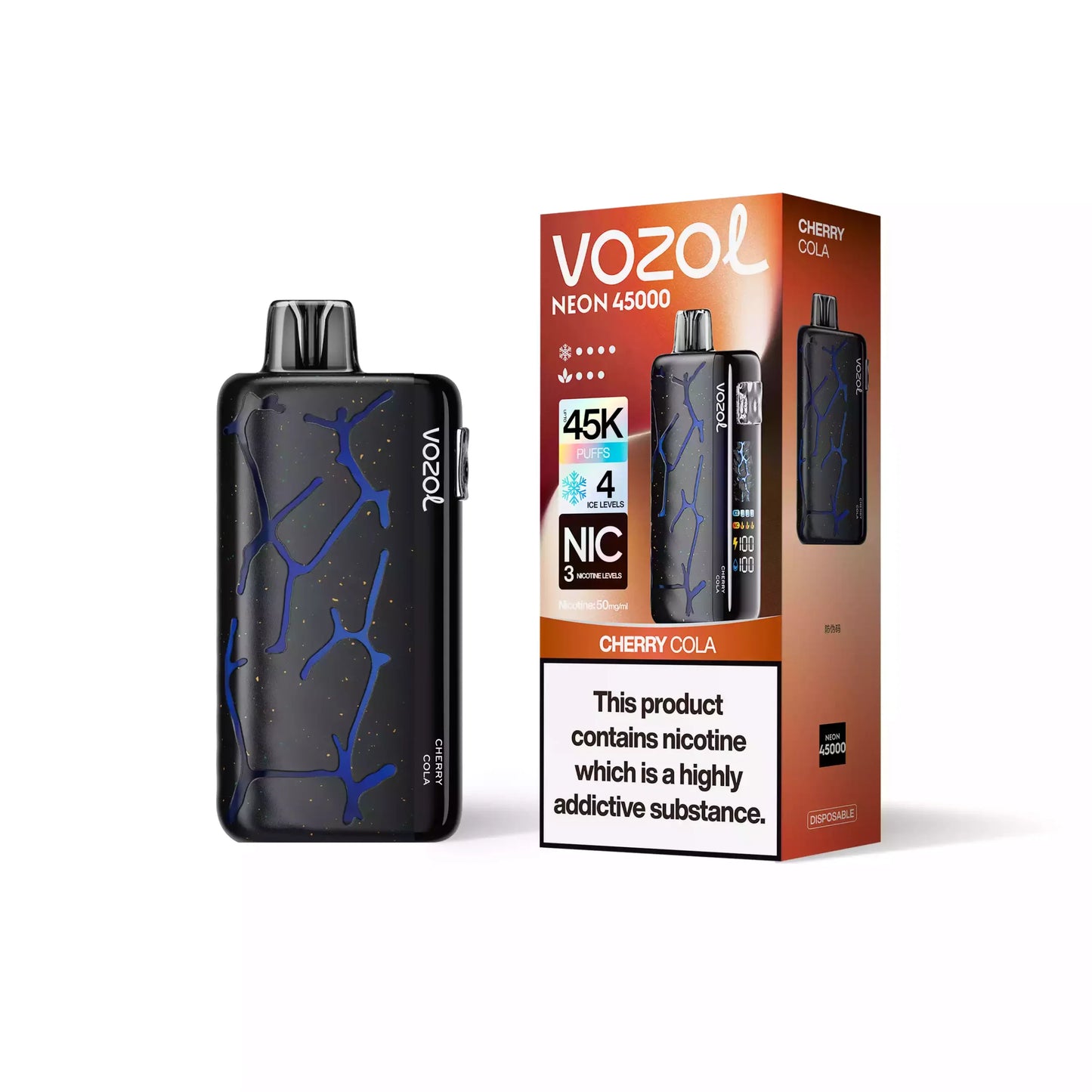 Kit jetable prérempli Vozol Neon 45000 Puffs 24 ml (45K Puffs)