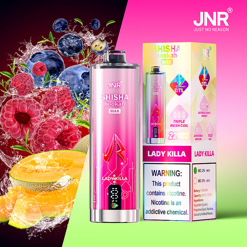 Kit jetable JNR Shisha Hookah Max 22000 Puffs DTL