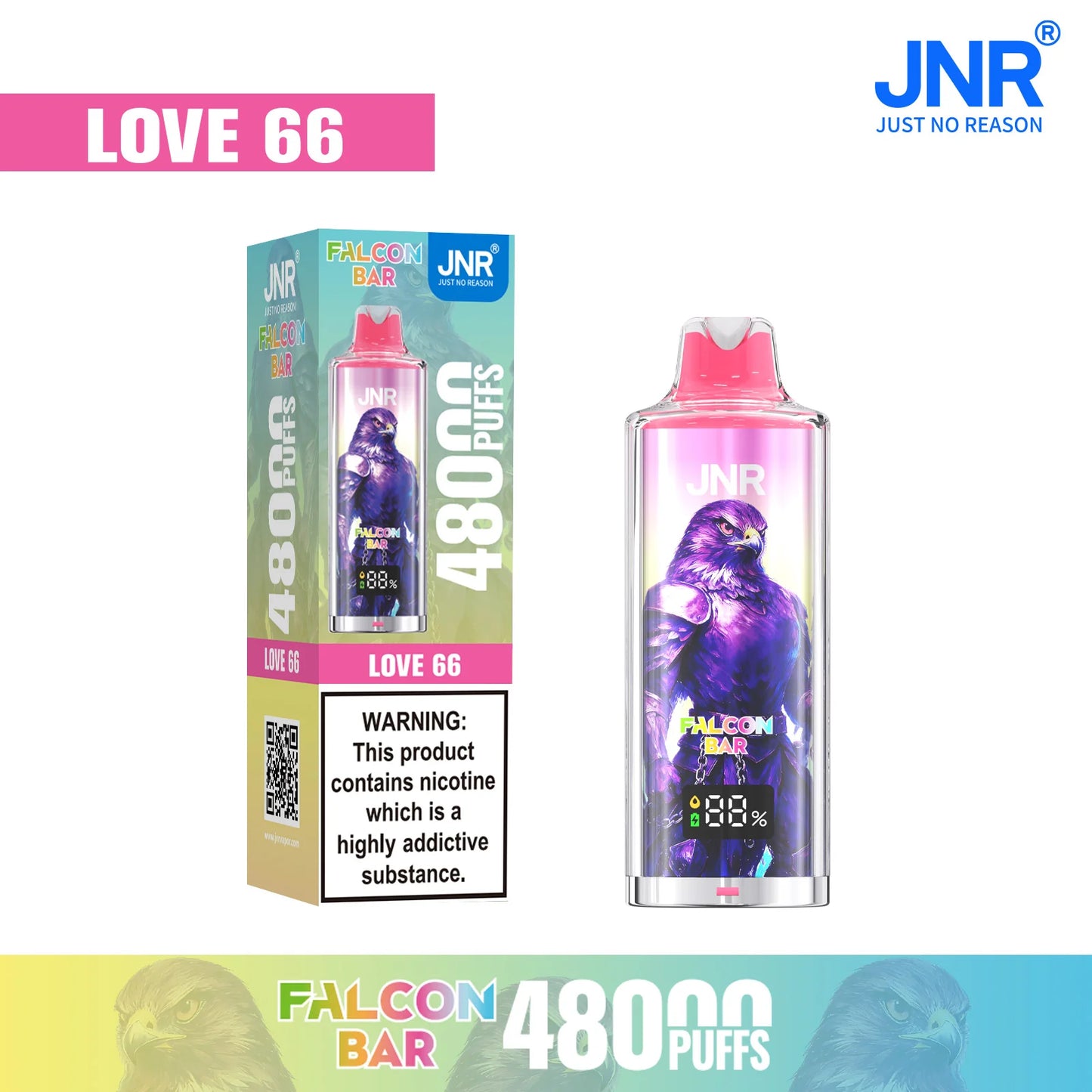 Kit jetable rechargeable JNR Falcon Bar 48000 Puffs