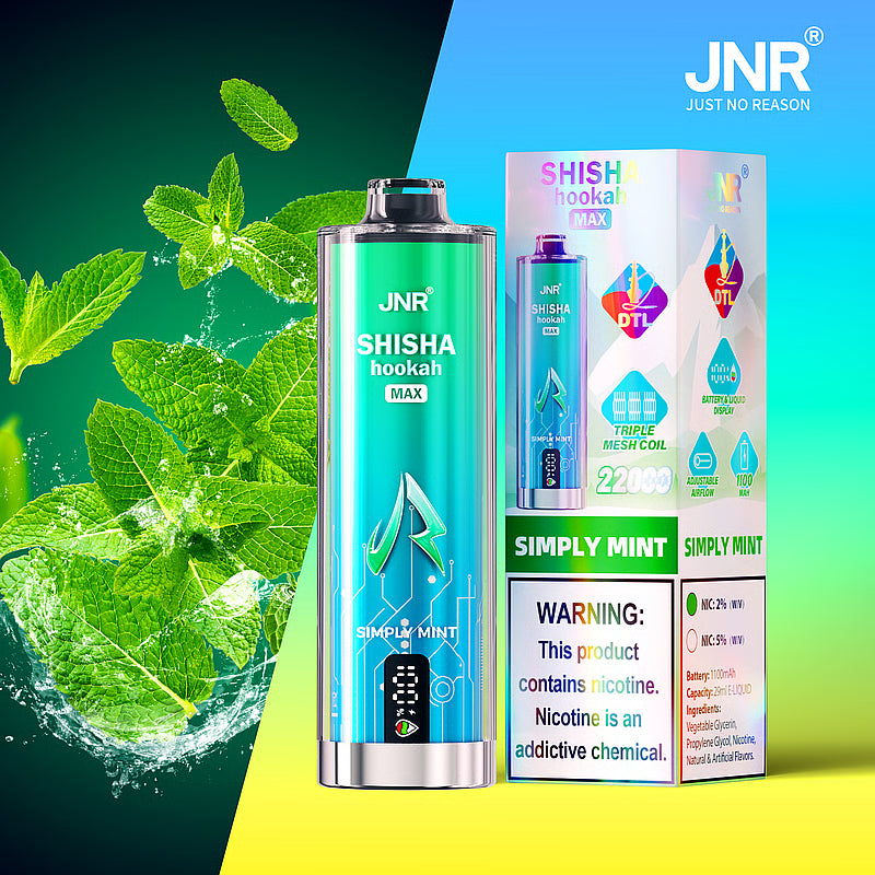 Kit jetable JNR Shisha Hookah Max 22000 Puffs DTL