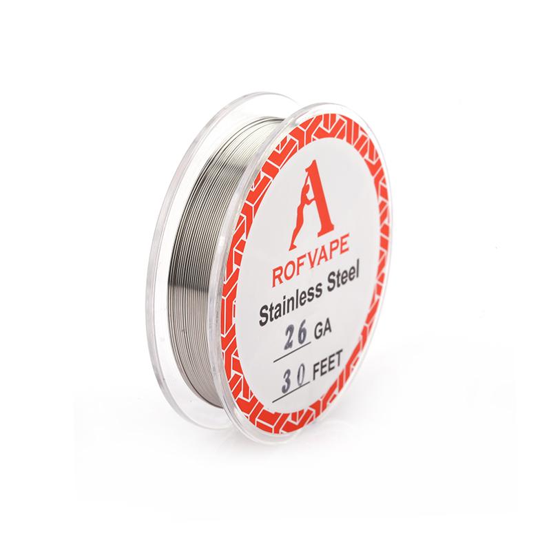 Fil en acier inoxydable SS316L -e Rofvape 24-26-28GA (30 Feet)
