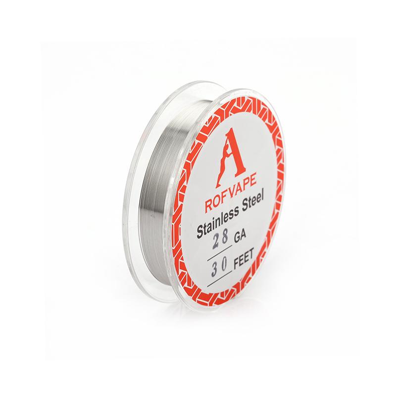 Fil en acier inoxydable SS316L -e Rofvape 24-26-28GA (30 Feet)