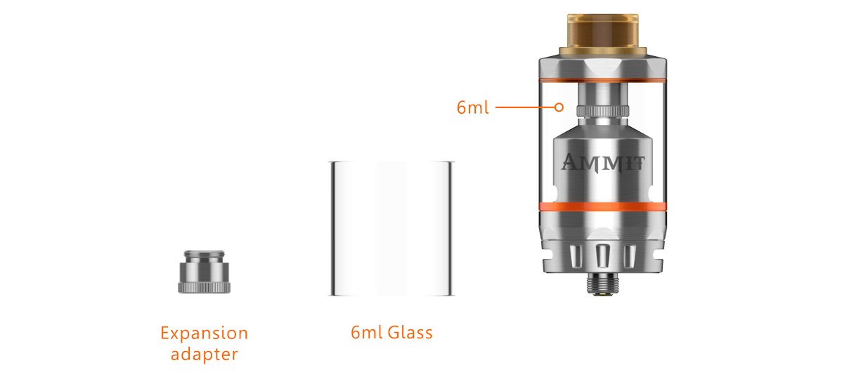 Atomiseur Tank Ammit Dual Coil RTA 3-6ML- Geekvape