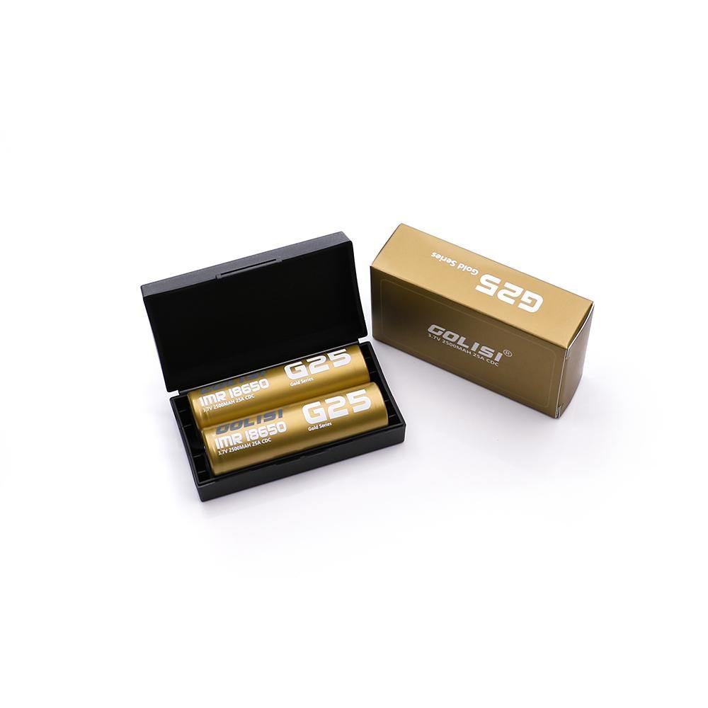 Batterie GOLISI IMR 18650 25A 2500mAh avec dessus plat 1 pièce/paquet
