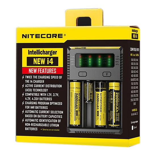 Chargeur i4 Intellicharger Charger EU/US TC Batterie MOD - Nitecore