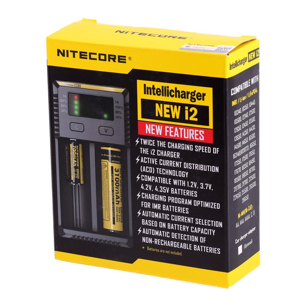 Chargeur New i2 Intellicharger EU-US TC MOD Batterie - Nitecore
