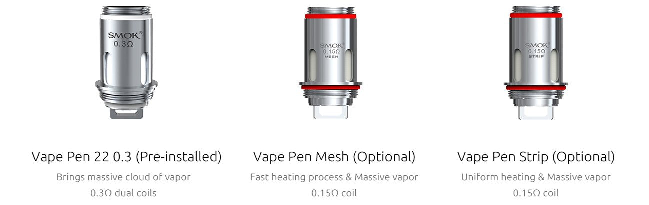 Coil de remplacement de Vape de stylo 22 0.3Ohm - SMOK (PCS-PACK)
