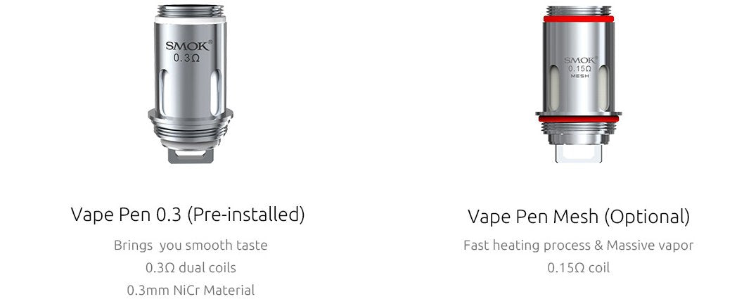 Coil de remplacement de Vape de stylo 22 0.3Ohm - SMOK (PCS-PACK)
