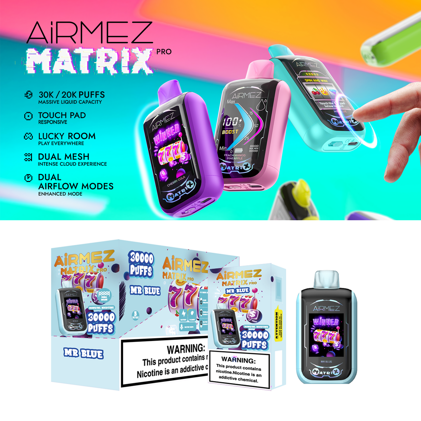 Kit jetable Airmez Matrix 25000 25K Puffs