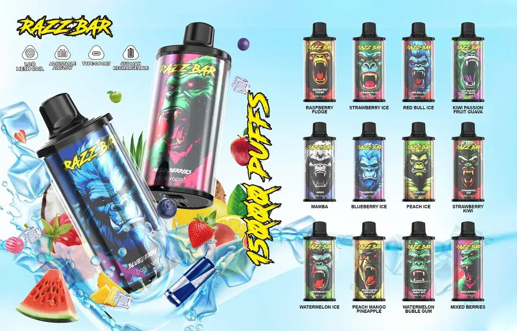Kit jetable Razz Bar 15K 15000 Puffs Pas Cher | fr.vapormo.com frvapormo Kit jetable Razz Bar 15K 15000 Puffs Pas Cher | fr.vapormo.com frvapormo