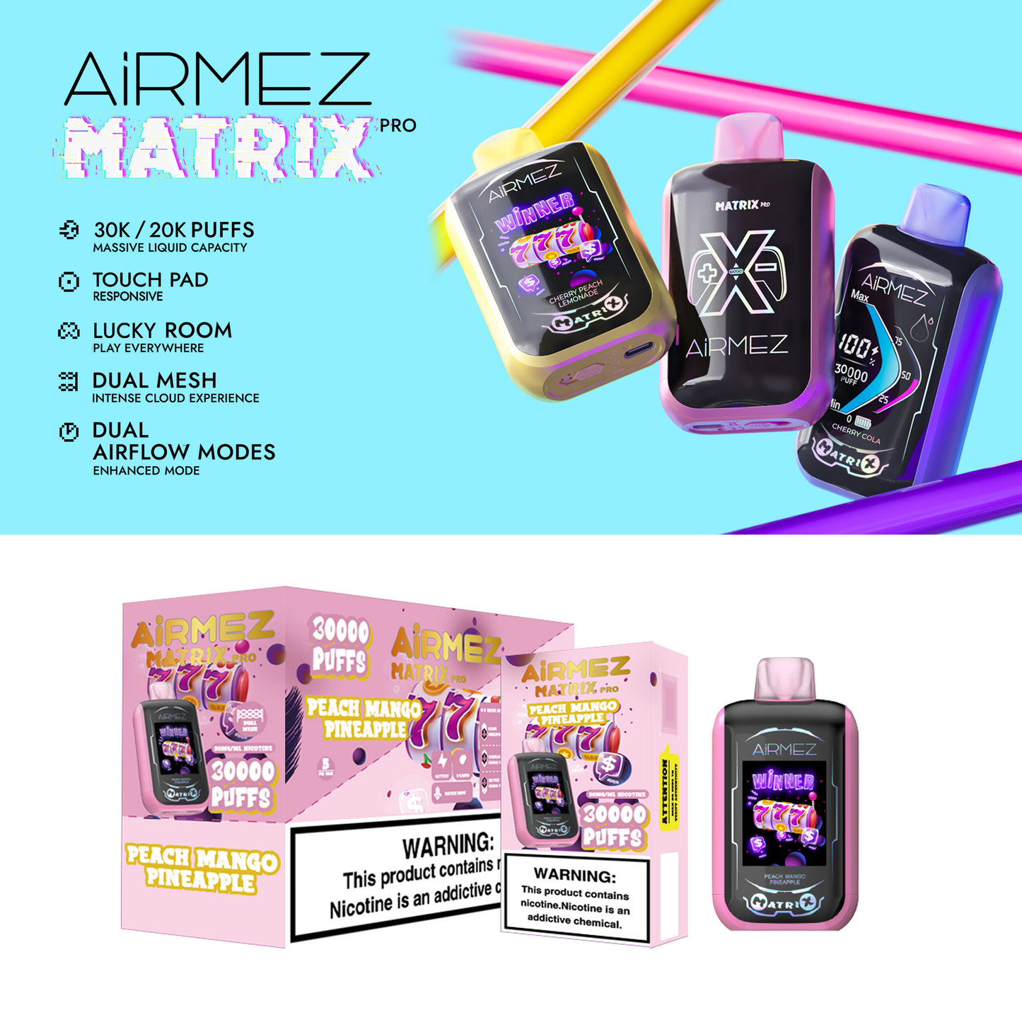 Kit jetable Airmez Matrix 25000 25K Puffs