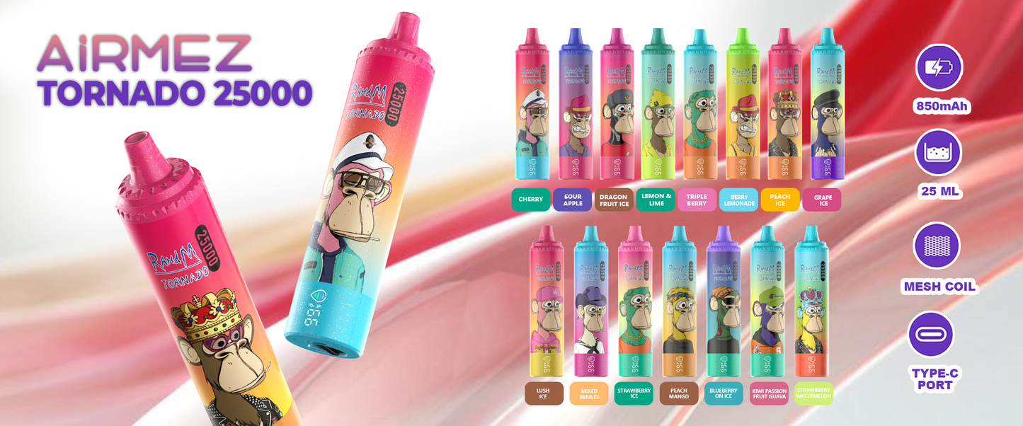 Kit jetable Airmez Tornado 25000 25K Puffs